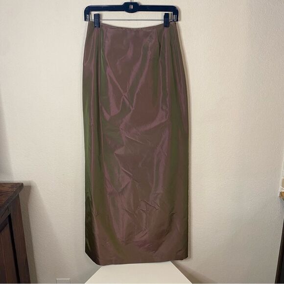 Harold's Vintage Long Skirt in Dusty Rose Olive Sz 6 - Picture 7 of 8